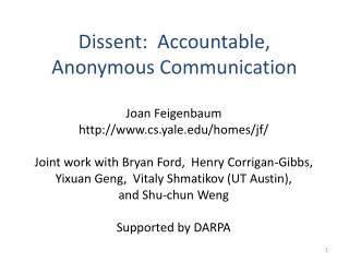 Dissent: Accountable, Anonymous Communication