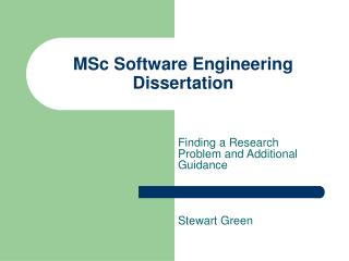 MSc Software Engineering Dissertation