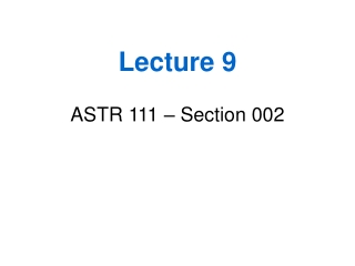 Lecture 9