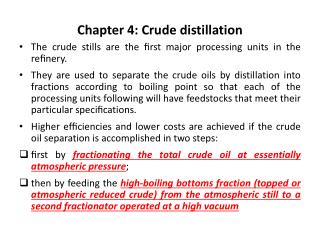 Chapter 4: Crude distillation