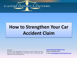 How to Strengthen Your Car Accident Claim