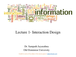Lecture 1- Interaction Design