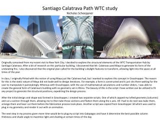 Santiago Calatrava Path WTC study Nicholas Schoeppner