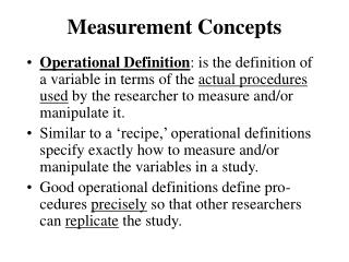 Measurement Concepts