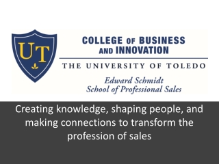 Creating knowledge, shaping people, and making connections to transform the profession of sales