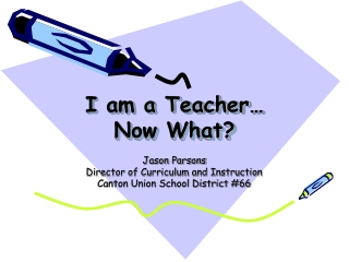 I am a Teacher… Now What?