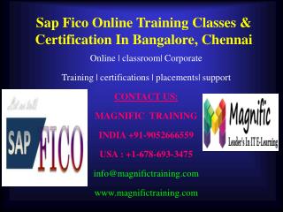 Sap Fico Online Training Classes & Certification In Bangalor