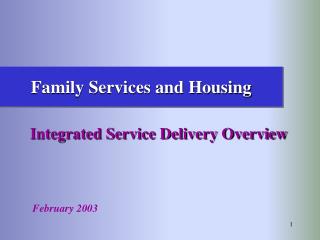 Family Services and Housing
