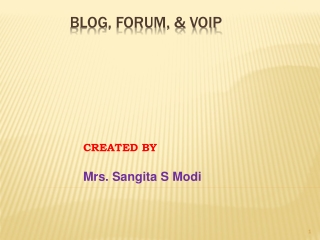 Blog, Forum, & VOIP