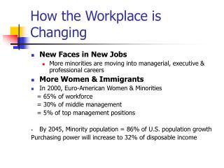 How the Workplace is Changing