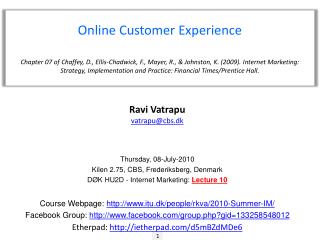 Online Customer Experience