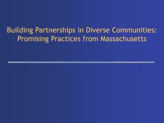 Building Partnerships in Diverse Communities: Promising Practices from Massachusetts