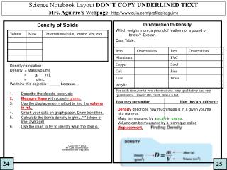 Science Notebook Layout DON’T COPY UNDERLINED TEXT Mrs. Aguirre’s Webpage: quia/profiles/caguirre