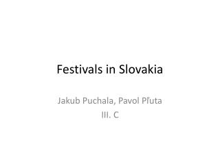 Festivals in Slovakia