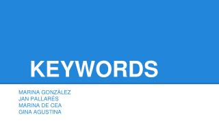 KEYWORDS