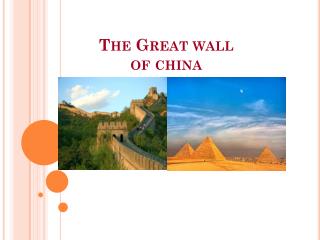The Great wall of china