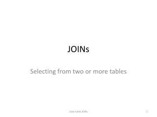 JOINs