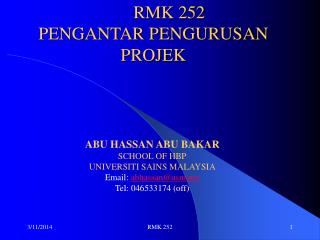 RMK252 - Introduction