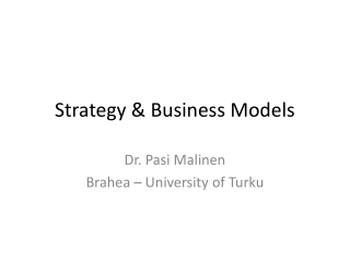 Strategy & Business Models