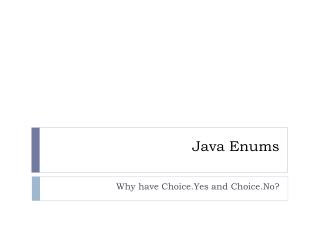 Java Enums