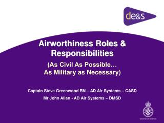 Airworthiness Roles & Responsibilities