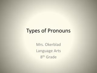 types of pronouns presentation