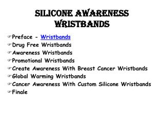 Silicone Awareness Wristbands
