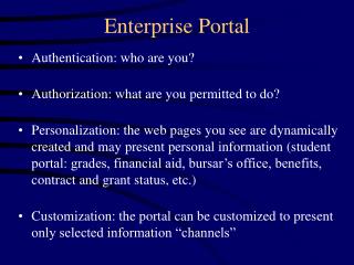 Enterprise Portal