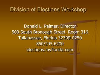 Division of Elections Workshop