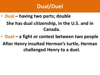 Dual/Duel