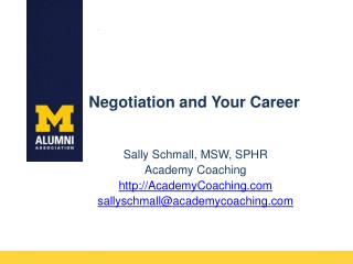Negotiation and Your Career
