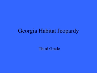 Georgia Habitat Jeopardy