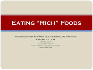 Eating “Rich” Foods