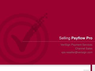 Selling Payflow Pro