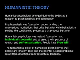 PPT - HUMANISTIC THEORY PowerPoint Presentation, free download - ID:2742615