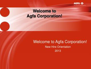 Welcome to Agfa Corporation!