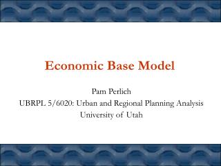 Economic Base Model