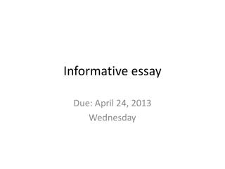Informative essay
