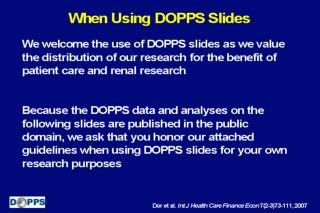When Using DOPPS Slides