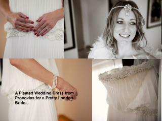 Pleated Wedding Dress from Pronovias for tiffanybridals.org