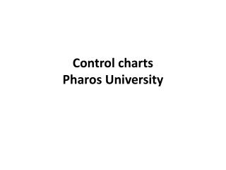 Control charts Pharos University