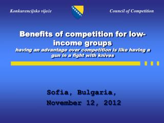 Sofia, Bulgaria, November 12, 2012