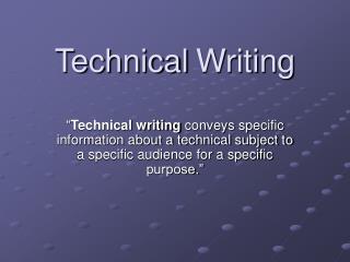 PPT - Technical Writing PowerPoint Presentation, free download - ID:2755704