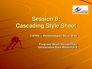 Session 8: Cascading Style Sheet