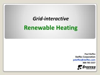 Grid-interactive Renewable Heating
