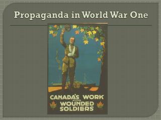 Propaganda in World War One