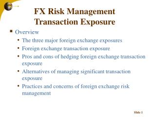 FX Risk Management Transaction Exposure
