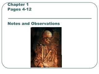 Chapter 1 Pages 4-12 Notes and Observations