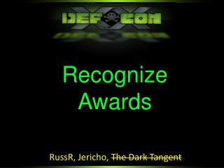 Recognize Awards