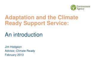 Adaptation and the Climate Ready Support Service: An introduction